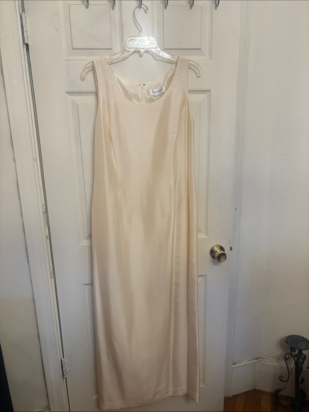 Chadwicks Cream Satin Maxi Slip Dress